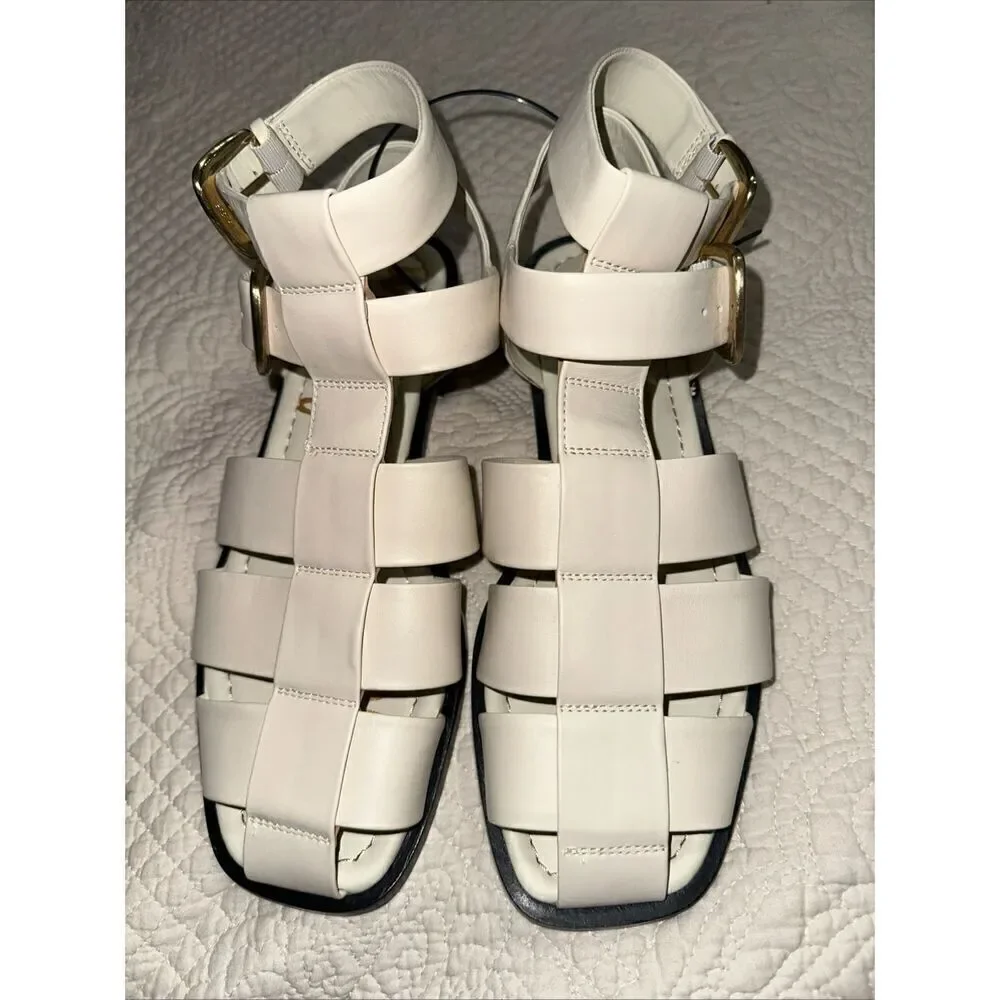 Sam Edelman Womens Dawn Leather Buckle Casual Ankle Strap Sandal Size 10